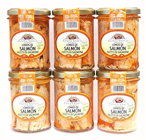 Lomos de Salmón en Aceite de Oliva COSTA VASCA - 200g - [6 unidades]