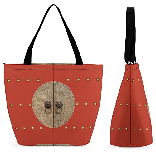 Longfind Bolsas De Compra Puerta Antigua Bolsas De Supermercado Reutilizables De Cocina La Bolsa De Asas De Compras Para Niñas