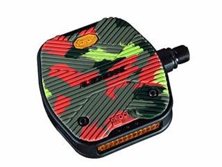 LOOK Cycle - Pedales de Bicicleta Geo City Grip - Pedales Planos - Seguridad Antideslizante - Innovador Activ Grip Rubber - Pedal de Bicicleta Urbana de Alto Rendimiento Premium - Camuflaje Loco