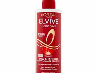 L'Oréal Paris - Champú Elvive Low Shampoo sin espuma ni sulfatos, 400 ml Color Vive