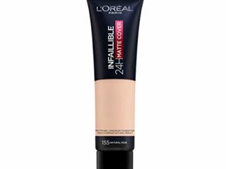 L'Oréal Paris Infaillible 24H Matte Cover Fond de Teint Haute Couvrance Matiifiant/Léger 155 Naturel Rosé 1 Unité
