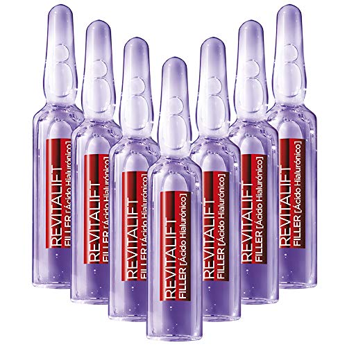 L'Oréal Paris Revitalift Filler Ampollas Rellenadoras, Para 7 Días, Con Ácido Hialurónico Puro, 7 Unidades, 1,3 ml