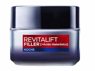 L'Oréal Paris Revitalift Filler Crema de Noche Revitalizante, Antiarrugas y Volumen, Anti-edad, Con Ácido Hialurónico, 50 ml