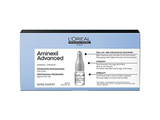 L’Oréal Professionnel | Tratamiento Anti-Afinamiento para un cabello de aspecto más denso y con más cuerpo, Aminexil Advanced, SERIE EXPERT, 10x6 ML