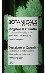 L'Oreal Paris Botanicals, Champú para cabellos frágiles, jengibre y cilantro - 400 ml