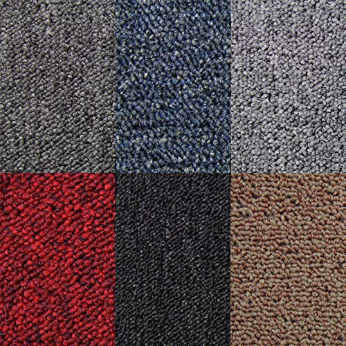 Losetas de Moqueta Pack de 20 5m2 Parches para Moqueta Hogar Oficina Color Antracita