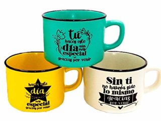 Lote de 6 Tazas con Frases"GRACIAS POR VENIR" (Precio Unitario) - Tazas Originales y Baratas para Detalles de Bodas, Bautizos y Comuniones. Tazas para regalar en Bodas Comprar Online en Amazon