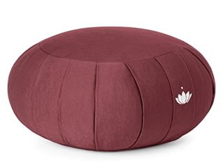Lotuscrafts Cojin Zafu Meditación Yoga Zen - Altura 15 cm - Relleno de Espelta - Cubierta en Algodon Lavable- Cojin Yoga Zafu - Cojin Suelo Redondo - Meditation Cushion - Certificado Gots