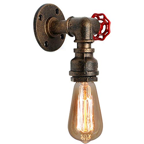 LQKYWNA Lámpara De Pared Industrial Retro, Lámpara De Pared Interior, Lámpara De Agua Steampunk De Metal Retro, Decoración De Estilo Rural, Adecuada para Bares Familiares, Cafés Y Hoteles