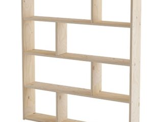 Lufe Estantería Asimétrica, Madera, Pulido, 21x124x145 cm