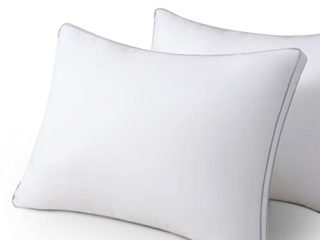 LUTE Almohadas 50x75 Pack 2, Almohadas Antiácaros Firmeza Media con Relleno Fibras 3D y 7D Mantiene la Forma, 2 Almohadas Hipoalergénicos y Respirables para Cama y Hotel, Blanca