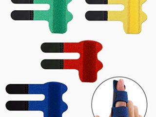 LUTER 4 Pzs Férulas para Dedos Enderezadora de Dedos Soporte para Dedos Soporte Estabilizador de Dedos para Dedos Rotos, Tensos, Torcidos, Hinchados, Artritis o Tendinitis