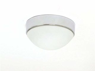 LUX de lámpara LED Lámpara de techo plafón Aki pantalla de cristal cromo Ø 19 cm Pantalla de Cristal