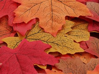 Luxbon 150 Hojas de Arce Otoño Artificiales Multicolor Decoración para Boda Fiesta Escaparate