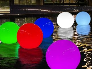 Luz Estanque Solar Flotante, Luz Bola Exterior Cambia Color Energía Solar, Luz Globo Jardin Impermeable IP68 para Piscina, Bañera Hidromasaje, Bañera, Luz Noche Decorativa para Fiestas de Eventos-2pcs