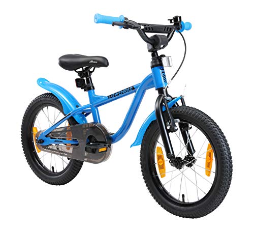LÖWENRAD Bicicleta Infantil para niños y niñas a Partir de 4-5 años | Bici 16" Pulgadas con Frenos | Azul