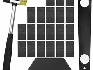 LYTIVAGEN 23 PCS Kit de Suelo Laminado kit de Instalación de Suelos de Madera Laminada con Bloque de Rosca Barra de Tracción Mazo 20 Espaciadores para Instalación de Pisos Armados y Parquet