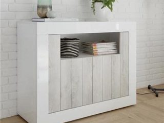 M-012 - Aparador blanco lacado moderno 110 cm, 2 puertas Urban 3