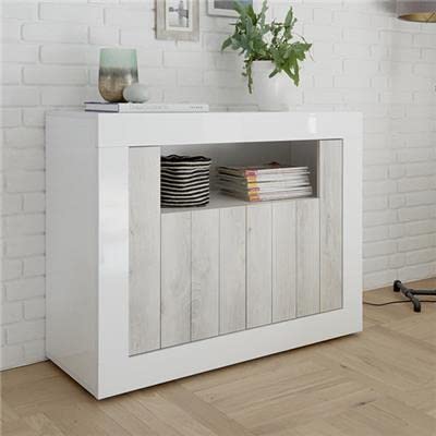 M-012 - Aparador blanco lacado moderno 110 cm, 2 puertas Urban 3