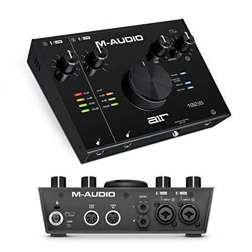 M-Audio AIR 192|6 - Interfaz de audio MIDI, tarjeta de sonido USB, USB-C, 2 entradas, 2 salidas, software de estudio, para grabación de instrumentos, producción musical y monitorización