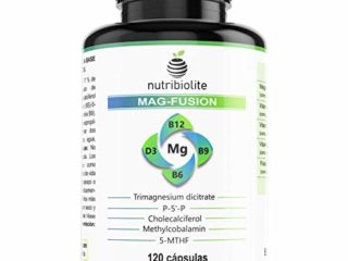 MAG-FUSION Citrato de Magnesio y Vitaminas B6 B9 Folato B12 y D3. Disminuye el cansancio y la fatiga, mejora el funcionamiento del sistema nervioso. 120 cápsulas