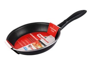 Magefesa Black - Sartén 20 cm de Acero esmaltado, Antiadherente bicapa Reforzado, Color Negro Exterior. Apta para Todo Tipo de cocinas, incluida inducción. 50% de Ahorro energético.