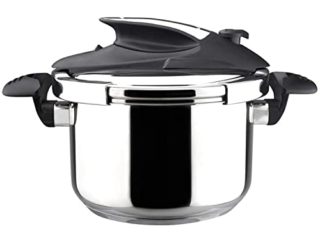 MAGEFESA Nova Olla a presión Super rápida de fácil Uso, Acero Inoxidable 18/10, Apta para Todo Tipo de cocinas, Incluido inducción. (4L)
