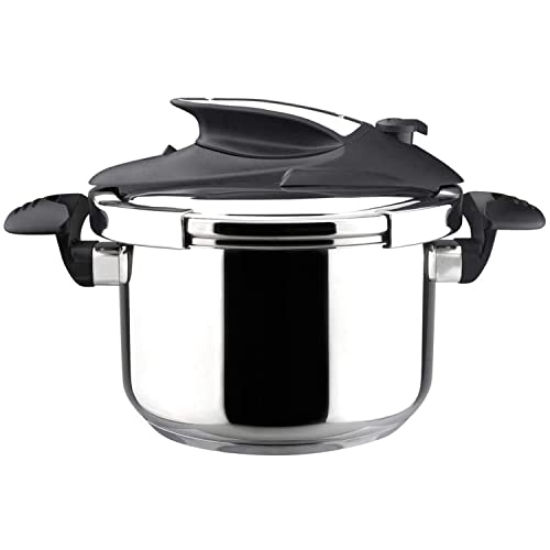 MAGEFESA Nova Olla a presión Super rápida de fácil Uso, Acero Inoxidable 18/10, Apta para Todo Tipo de cocinas, Incluido inducción. (4L)