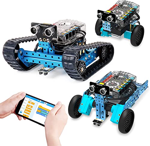 Makeblock mBot Ranger Robots programables para niños, Kit de Robot Educativo, Juguete Stem, Versión Bluetooth, Azul, Regalo para Niños, 3 Apps Gratis