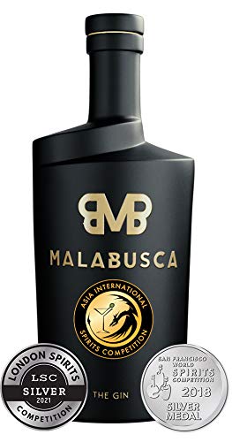 Malabusca Gin 700 ml - Ginebra Española del Año 2021 Asian International Competition y Medalla de Plata en Londres 2021 y San Francisco 2018 Botella Ginebra Premium. Sin caja individual