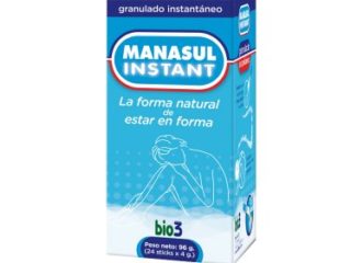 Manasul Instant - Sticks Monodosis - Ayuda a Regular y Facilitar el Tránsito Intestinal - Facilita la Eliminación de Grasas y Toxinas - 24 Sticks