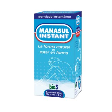 Manasul Instant - Sticks Monodosis - Ayuda a Regular y Facilitar el Tránsito Intestinal - Facilita la Eliminación de Grasas y Toxinas - 24 Sticks