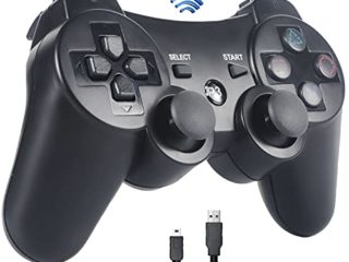 Mando PS3,Sefitopher Bluetooth Controller Joystick con Doble vibración Compatible para Playstation 3 con Cable