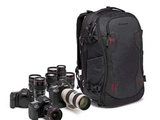 Manfrotto Pro Light Flexloader L, Mochila Profesional para Cámaras, Bolsillo Expandible para Estabilizador Gimbal de 3 Ejes, Múltiples Fijaciones para Trípodes, Divisores Intercambiables, Negro