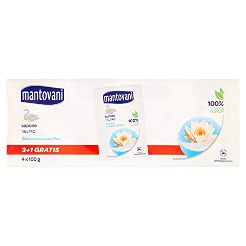 Mantovani Jabón 100 g x 4 neutro