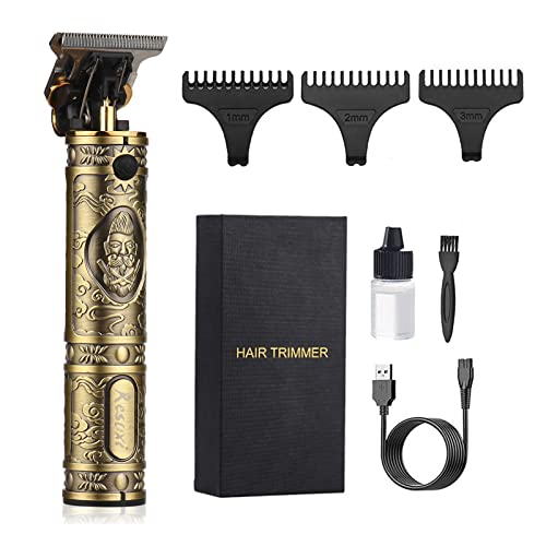 Maquina cortar pelo profesional,Bestauty Maquina Cortar Pelo USB Recortadora de Barba con 3 Peines-guía Para y 1 Lubricante Uso Apto para Familias Peluqueros…