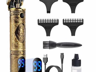 Maquina Cortar Pelo,Cortapelos Hombre Profesional,Recortadora Eléctrica Maquina de Afeitar con LED Pantalla,Carga Rápida USB Inalámbrica Cortadora de Pelo para Barba,Apto para familias/peluqueros