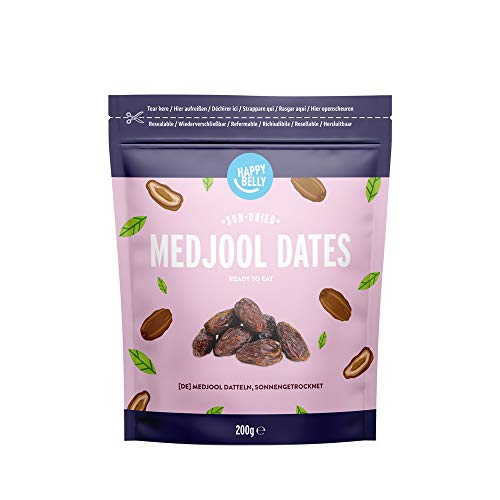 Marca Amazon - Happy Belly Dátiles medjool, 6 x 200 g
