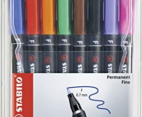 Marcador permanente STABILO OHPen - Estuche con 8 colores - Punta fina