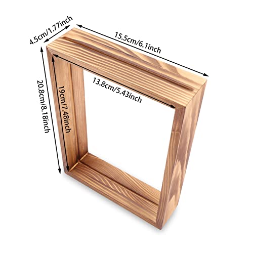 Marco de fotos de la vendimia de madera Decoración del hogar Arte Mini Imágenes Marcos Titular de la imagen Planta Titular del espécimen Bricolaje Marco de la decoración de la boda ( Color : Red )