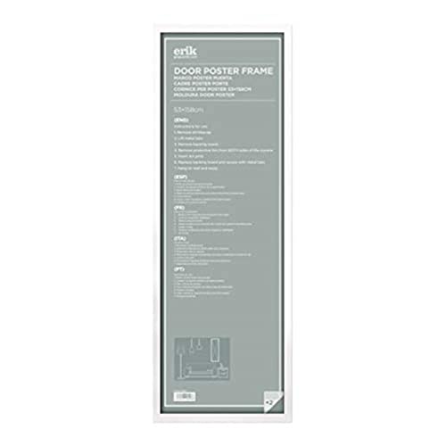 Marco póster puerta - Marco 53x158 cm Marco madera Blanco - Lámina decorativa