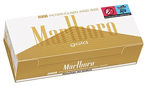 Marlboro Gold - Set de 1000 tubos con filtro para cigarrillos