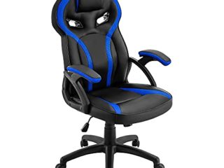 Mars Gaming MGC118BBL, Silla Gaming Ergonómica en PU y Nylon, Regulable, Azul