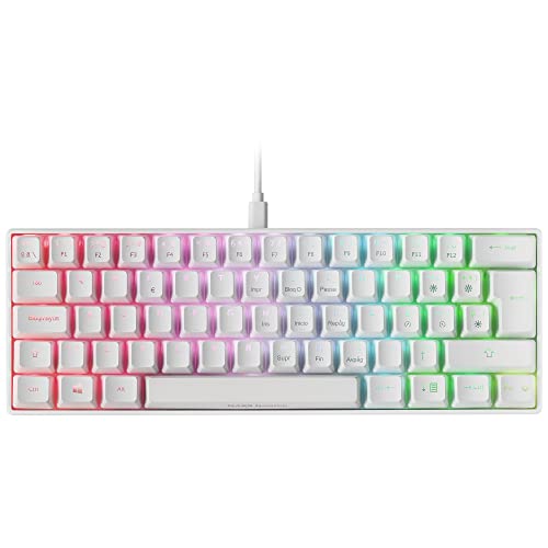 Mars Gaming MKMINIWBES, Teclado Mecánico Ultra-Compacto, Full RGB Chroma, Switch OUTEMU PRO Azul, Blanco, Idioma Español