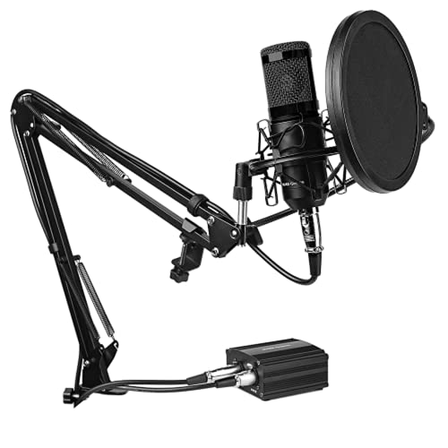 Mars Gaming MMICKIT, Micrófono Profesional+6 accesorios, XLR a jack 3.5mm, Negro