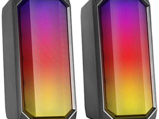 Mars Gaming MSRGB, Altavoz Bluetooth Potente 15W, RGB Full Mesh, 2 Drivers Activos, Negro