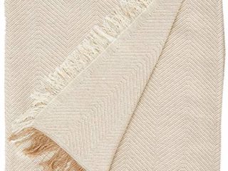 Martina Home Espiga Foulard Multiusos, 80% Algodón, 20% Poliéster, Crudo/Beige, 130 x 180 cm