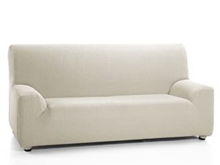 Martina Home Tunez Funda Elástica para Sofá, Tela, Beige (Marfil), 3 Plazas (170 a 220 cm)