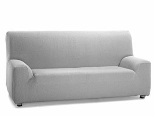 Martina Home Tunez Funda Elástica para Sofá, Tela, Gris (Alma), 3 Plazas (170 a 220 cm)