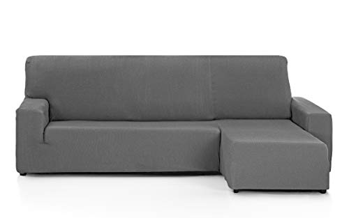 Martina Home Tunez Funda Sofá para Chaise Longue, Tela, Gris, Tres Plazas